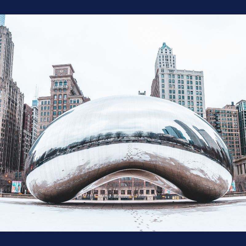 Cloudgate Millennium Park, Chicago Winter