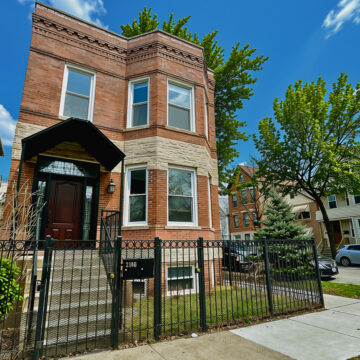 brick two flat rental building