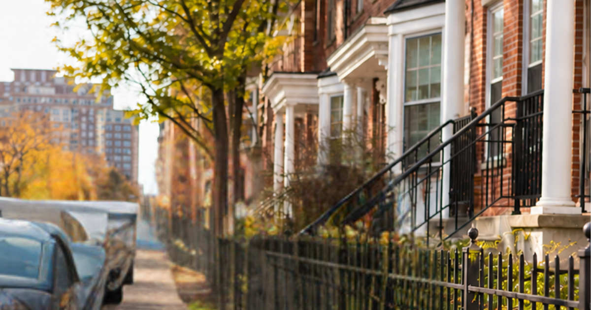 one way street in the fall