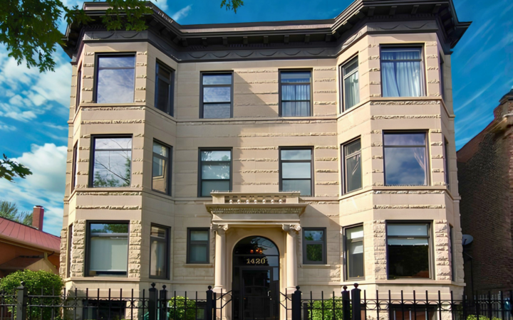 Lakeview greystone 6 unit building