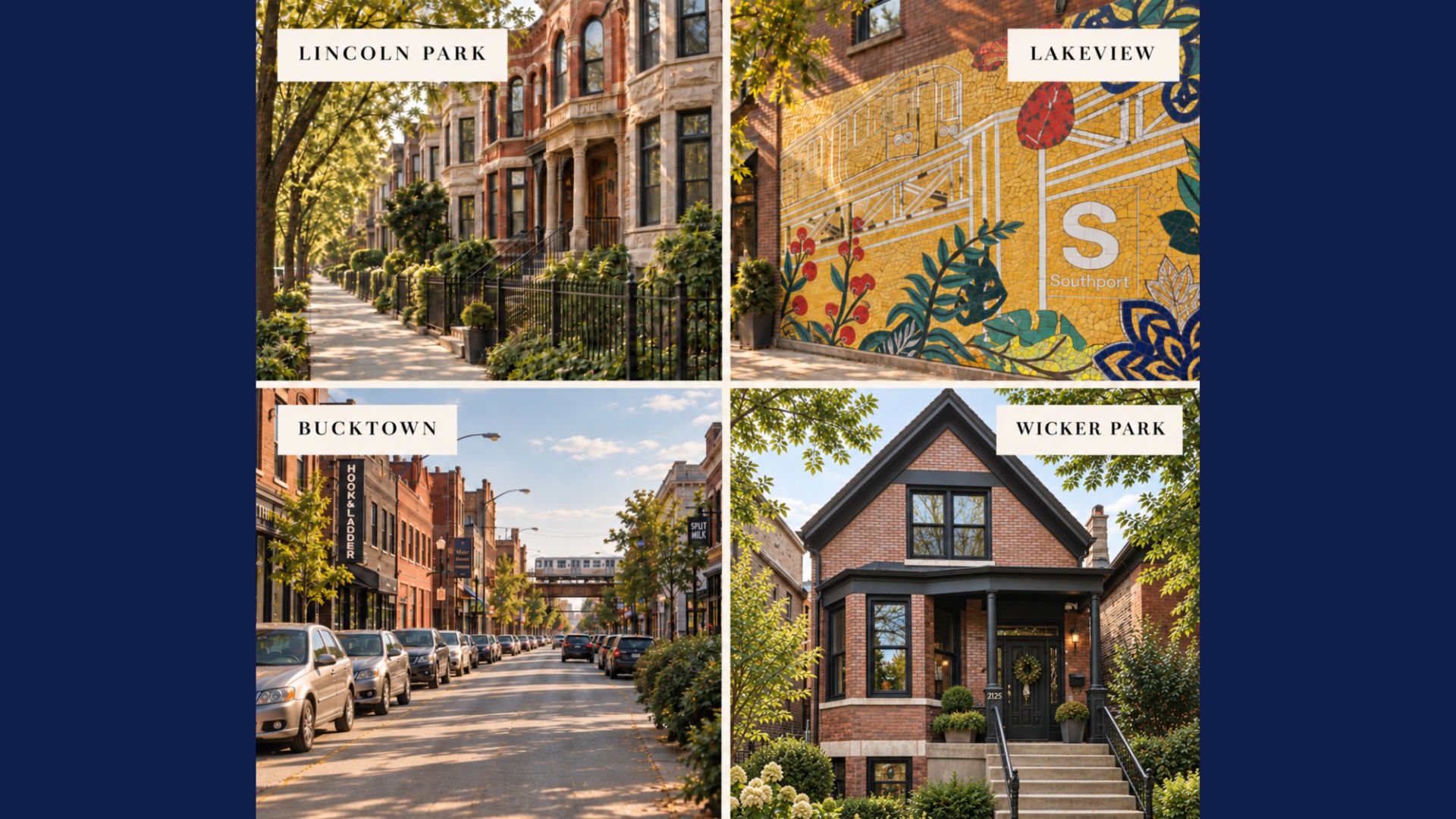 Streetview for Lincoln Park Lakeview Bucktown and Wicker Park Chicago