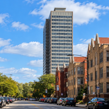 Small Chicago condo building and residential high-rise illustrating different condo ownership options